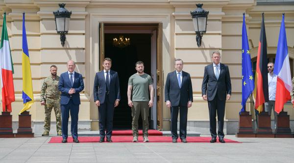 Zelenski, despre reacțiile lui Iohannis, Macron, Scholz şi Draghi când au auzit alerta de raid aerian la Kiev: „Ne-a inspirat şi mai mult“