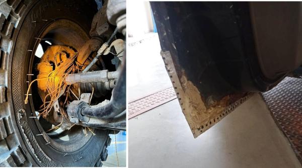 Un român a mers la RAR cu o mașină reparată cu colțare pentru gips carton: „E păcat să pui șurub acolo unde poți lega cu sârmă”