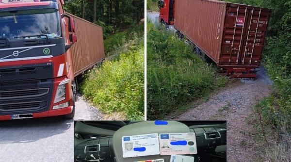 Camion românesc, abandonat de două săptămâni într-o pădure din Germania. Șoferul român, care era dispărut de atunci, a fost găsit