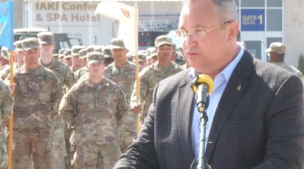 Ciucă, la Baza Militară "Mihail Kogălniceanu": Abordarea unitară a Flancului Estic, cel mai eficient mod de a apăra teritoriul NATO