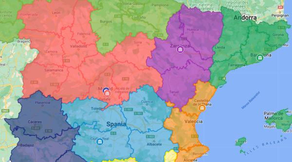 Hartă interactivă a oficiilor consulare românești din Spania. Vezi aici care e cel mai apropiat de tine