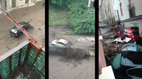 Inundațiile au făcut ravagii în Italia. Pompierii au salvat zeci de persoane blocate în case într-o localitate din Avellino - VIDEO