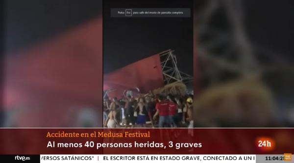 Spania. O persoană a murit la Festivalul Medusa, după ce vântul puternic a provocat prăbușirea unei scene