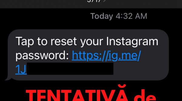 Avertisment oficial privind mesajele pentru autentificarea în Instagram! „Dacă primiți asta, înseamnă că cineva dorește să vă fure contul“