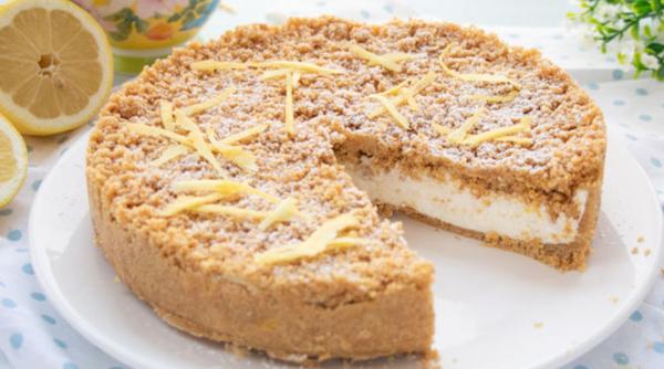 Sbriciolata de lămâie fără coacere - un desert proaspăt și incredibil de aromat