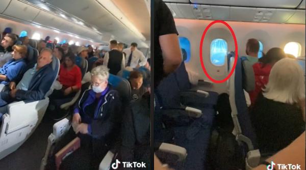 Panică într-un avion, după ce un geam s-a crăpat în zbor, la 10.000 de metri altitudine: Aterizare de urgență (VIDEO)