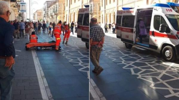 Teroare în Lanciano: O mașină a dat iama în mulțime în zona pietonală, a călcat trecătorii și și-a văzut de drum