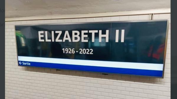 O stație de metrou a fost numită Regina Elisabeta a II-a pentru o zi, la Paris