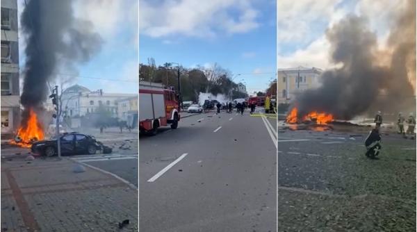 O rachetă rusească a lovit lângă Ambasada României de la Kiev. Anunțul lui Bogdan Aurescu