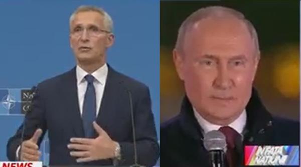 NATO, noi măsuri după răzbunarea lui Putin. Jens Stoltenberg: "Orice atac al unor infrastructuri NATO va delanşa o reacţie unită şi hotărâtă"