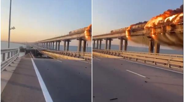 Putin a ordonat: până când vrea să fie reparat podul Kerci, spre Crimeea