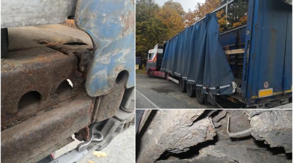 Polițiștii germani, uluiți de starea tehnică a unui camion românesc: "Rar am văzut asemenea găleată de rugină"
