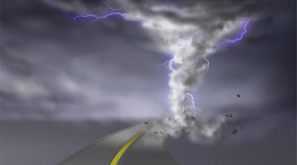 O mini-tornadă a făcut ravagii în Franța: Pagube extinse și o persoană rănită