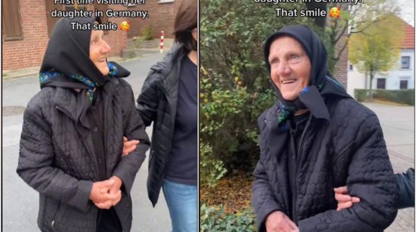 Imaginile cu bunicuța în vizită pentru prima dată la fata ei în Germania, virale pe Internet: "S-o prețuiți cât mai puteți / Câtă bucurie în ochii ei!" - VIDEO