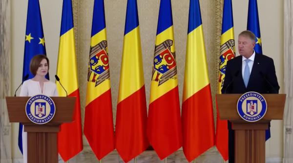 Maia Sandu, primită de Klaus Iohannis la Palatul Cotroceni 