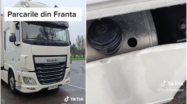 Șofer român de TIR, prădat de 1300 de litri de motorină. "Na, mai dormiți pe Franța!" - VIDEO