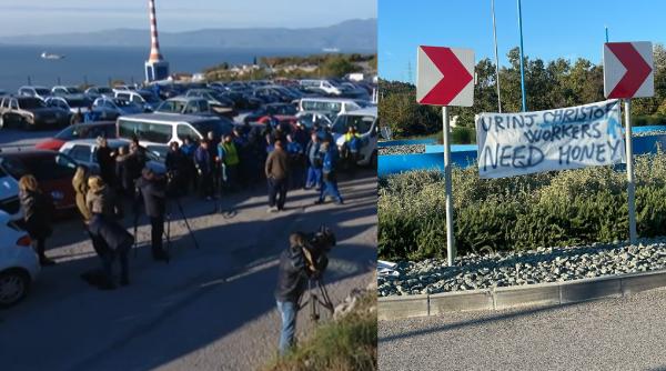 Protest al muncitorilor români angajați în Croația. Oamenii acuză că nu au fost plătiți: „Ne întreabă familia dacă mai venim acasă“