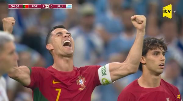 Scandal după meciul dintre Portugalia și Uruguay: Cristiano Ronaldo, aspru criticat de fani pentru că a sărbătorit un gol pe care "nici nu l-a atins”