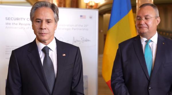 Secretarul de stat american Antony Blinken s-a declarat uimit de modul în care decurge parteneriatul strategic dintre România şi SUA