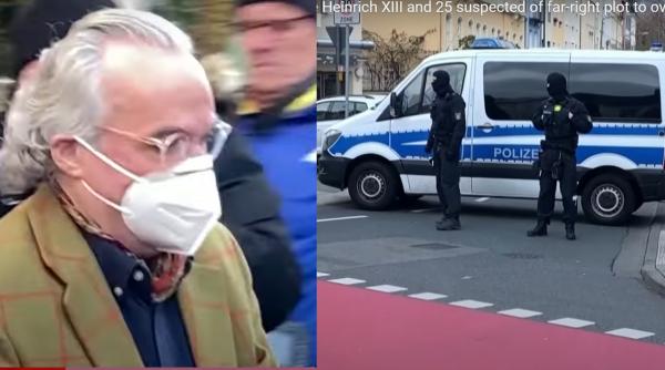 Tentativă de puci, dejucată în Germania: Extremiști și foști militari plănuiau să ocupe Parlamentul, la îndemnul unui prinț (VIDEO)