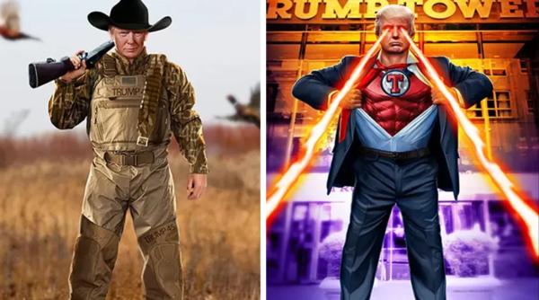 Donald Trump scoate la vânzare NFT-uri cu el îmbrăcat în supererou, astronaut sau șofer NASCAR