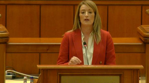 Roberta Metsola, președintele PE, în plenul Camerei Deputaților: România va adera la Schengen în curând. E în avantajul tuturor