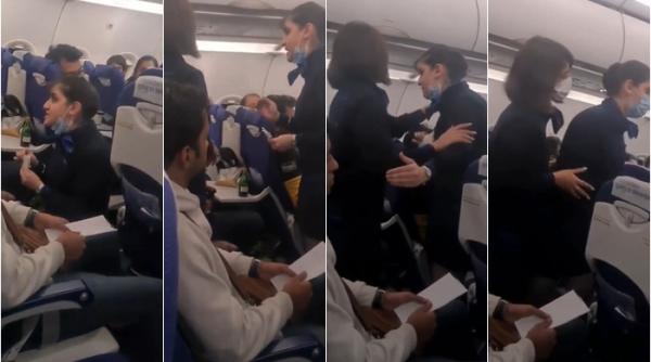 „Ține-ți gura! Nu sunt servitoarea ta”. Scandal într-un avion, devenit viral. „Să nu mai arăți cu degetul spre mine!” - VIDEO