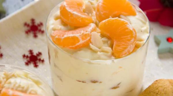 Tiramisu de mandarine la pahar, un desert perfect pentru noaptea de Revelion. Se face ușor și iese un deliciu