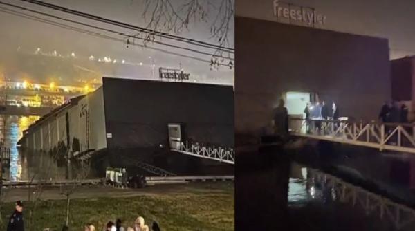 Un club s-a scufundat, cu tot cu petrecăreți, într-un râu în noaptea dintre ani