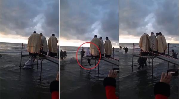 Italia. Un preot român a căzut în mare când a vrut să arunce crucea de Bobotează: „Și-a spălat păcatele” - VIDEO