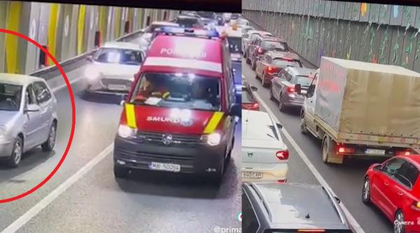 Un șofer și-a abandonat mașina stricată în Pasajul Unirii și a plecat pe jos la muncă