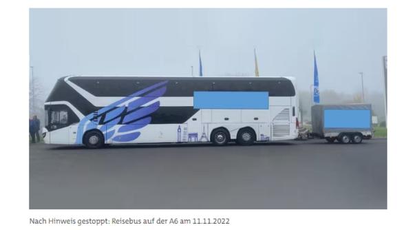 Germania. Autocar cu români, controlat de polițiști: Șoferii conduceau de 30 de ore fără pauză de odihnă