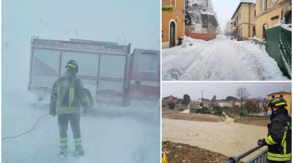 Italia, lovită de furtuni violente și căderi masive de zăpadă: Școli închise, inundații, drumuri impracticabile - FOTO