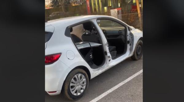 Un român din Franța și-a găsit mașina fără uși, în parcare. VIDEO
