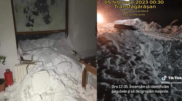 Imagini incredibile de la Cabana Capra. Mașinile sunt îngropate de zăpadă VIDEO