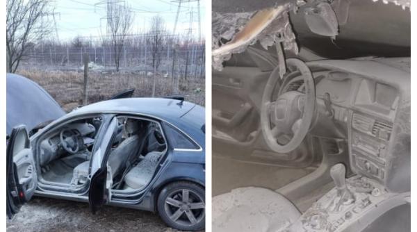 Iubitul unei românce s-a enervat, a băgat-o în portbagaj și a dat foc mașinii pe câmp. Femeia a apucat să sune o prietenă 