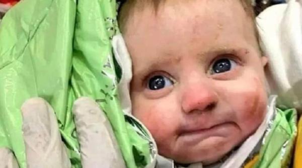 Bebeluș de 7 luni, scos în viață de sub dărâmături în Turcia - Fotografia care face înconjurul lumii