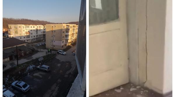 Zeci de blocuri fisurate în Târgu-Jiu, după seismul de 5.7, de marți după amiază 