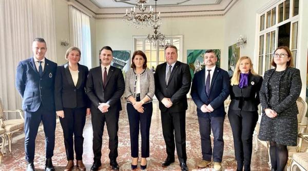 Ambasadorul României în Italia, Gabriela Dancău întâlnire insituțională cu Claudiu Stănășel