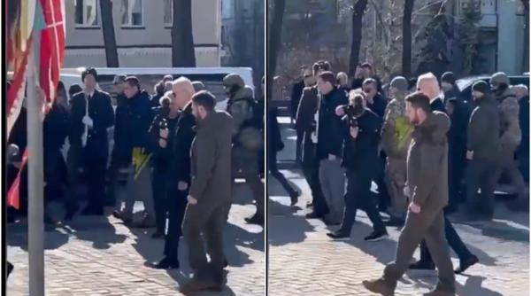 Vizită surpriză. Joe Biden a ajuns la Kiev și a ieșit la plimbare pe stradă cu Zelenski - VIDEO