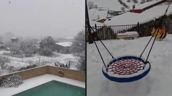 Armata spaniolă intervine: Strat de zăpadă de peste un metru în insula Mallorca