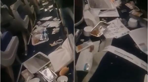 Panică pentru zeci de pasageri care erau într-un avion ce se îndrepta spre Germania: „A intrat în cădere liberă. Oamenii și mâncarea au zburat” - VIDEO
