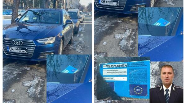 Europol: "Șeful Poliției Satu Mare folosește un permis de handicap ca să-și parcheze fraudulos Audi-ul" 