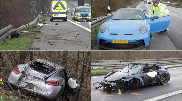 Accident teribil pe autostrada A3 din Germania: Trei Porsche implicate și patru morți