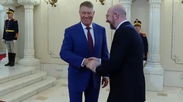Klaus Iohannis l-a primit, la Palatul Cotroceni, pe preşedintele Consiliului European
