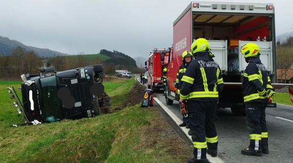 Austria. Tânăr român, rănit după ce camionul pe care-l conducea s-a răsturnat în condiții misterioase 