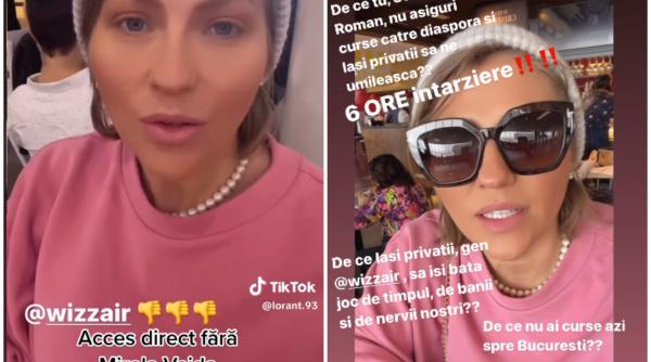 Mirela Vaida, blocată 9 ore într-un aeroport din Italia. E foc și pară pe compania aeriană: "Își bat joc de noi. Nu ajung la emisiune!" - VIDEO