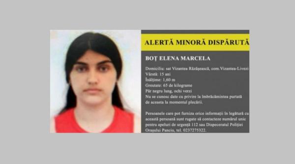 Minoră româncă, căutată de poliţişti. Elena Marcela a plecat vineri noaptea de acasă