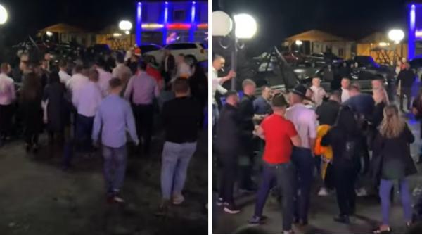 Bătaie de Paște la balul organizat aseară lângă Sibiu, din cauza unor dedicații; mame cu copii în brațe fug din mijlocul scandalului (Video)