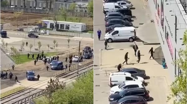 Bătaie generală, în stradă, între suporteri, înainte de meciul Steaua-Dinamo - VIDEO